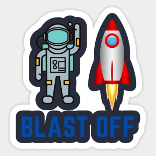 Blast Off Sticker